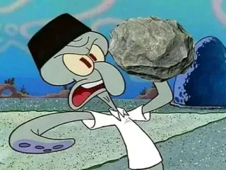 🔥 Squidward Tentacles Spongebob Squarepants Cartone animato, Squiddi, Rock, Arrabbiato, Spongebob telegram sticker
