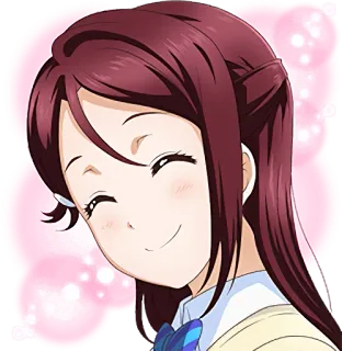 😊 anime meisje, glimlachend, schattig, cartoon, vrouwelijk personage telegram sticker
