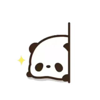😌 Panda, Mono, Animal, Kawaii telegram sticker