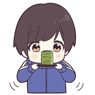 ☕ anime, chibi, cartoon, cute, food, dessert, cake telegram sticker