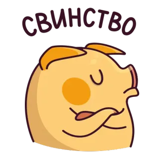 😑 СВИНСТВО porco, adesivo, desenho animado, animal, fofo whatsapp sticker