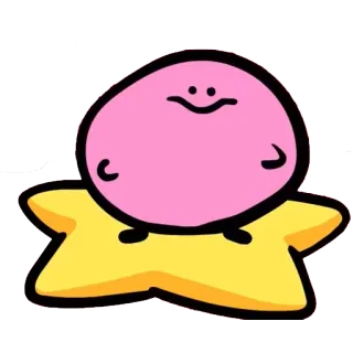 😐 Kirby ピンク, 可愛い, 星, かわいい, ゲーム telegram sticker