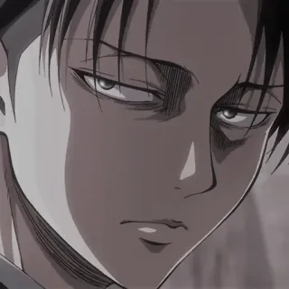 🦅 Levi Ackerman Attack on Titan Аниме, Манга, Атака титанов, Леви Аккерман, Персонаж, Сериал whatsapp sticker