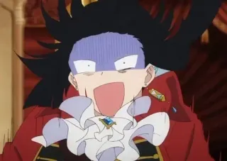 ❤️ anime, chocado, expressão, desenho animado, reação telegram sticker