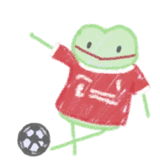 ⚽️ rã, futebol, futebol, animal, esportes, fofo, desenho animado telegram sticker