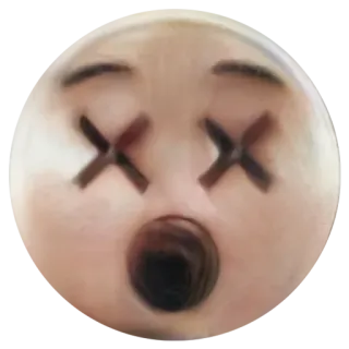 😵 Эмодзи, Мертвый, Выражение, В шоке, Эмоция telegram sticker