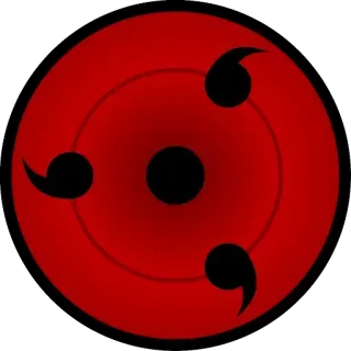 👁 写轮眼, 眼睛, 红色, 动漫, 漫画 telegram sticker