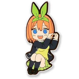 😄 Yotsuba Nakano The Quintessential Quintuplets Anime, Manga, Yotsuba Nakano, The Quintessential Quintuplets, Karakter, Kawaii whatsapp sticker