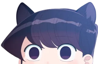 😼 Komi Shouko Komi Can't Communicate anime, telinga kucing, Komi Sulit Berkomunikasi, Shouko Komi, imut, kawaii telegram sticker