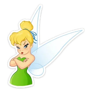 😤 Tinkerbell cartoon, fairy, disney, peter pan telegram sticker