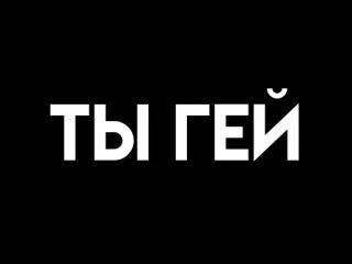 🥺 ТЫ ГЕЙ ruso, texto, insulto telegram sticker