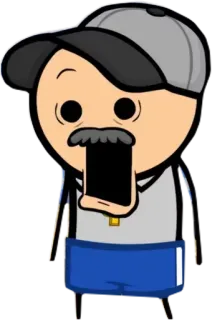 🙉 dessin animé, choqué, surpris, bouche ouverte, Cyanide and Happiness whatsapp sticker