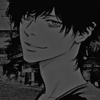 📎 Anime, Mangá, Retrato, Homem, Cara, Desenho animado, Personagem telegram sticker
