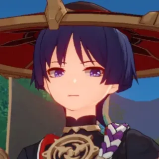 😒 Wanderer Genshin Impact アニメ, ゲーム, 原神, 放浪者, キャラクター telegram sticker