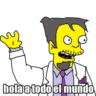 🙋‍♂️ hola a todo el mundo salutation, dessin animé, espagnol, bonjour telegram sticker