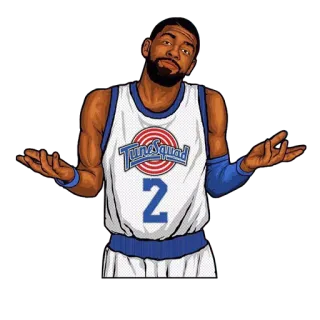 😐 Kyrie Irving Space Jam basket, NBA, cartoni animati, sport, Space Jam telegram sticker