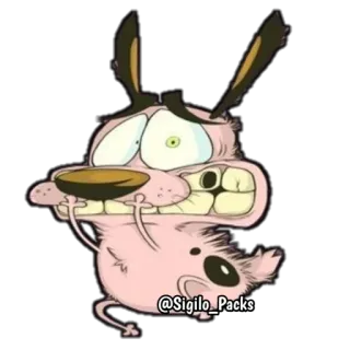 😱 Courage Courage the Cowardly Dog @Sigilo_Packs Мультфильм, Кураж трусливый пес, Собака, Анимация telegram sticker