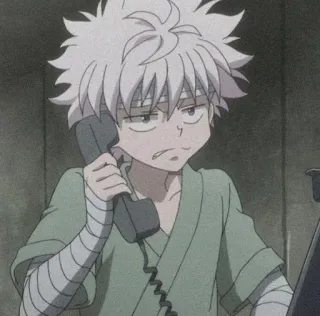💞 Killua Zoldyck Hunter x Hunter Anime, Killua, Zoldyck, Hunter x Hunter, Cartone animato, Stanco telegram sticker