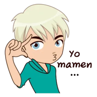 🤘 U R STUPID Cartoon, Anime, Jongen, Stom, Belediging whatsapp sticker