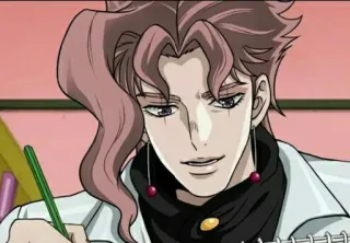 😆 Noriaki Kakyoin JoJo's Bizarre Adventure Anime, Manga, Postać, Pisanie, Sztuka, Szkicowanie telegram sticker