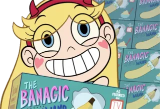 🍌 Star Butterfly Star vs. the Forces of Evil THE BANAGIC WAND การ์ตูน, อาหาร, ไม้กายสิทธิ์, กล้วย, เวทมนตร์, Star Butterfly telegram sticker