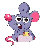 🧀 Cartoon, Muis, Dier, Kaas, Schattig, Knaagdier telegram sticker