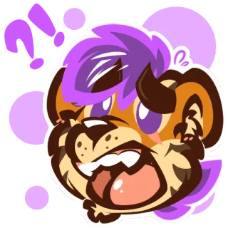 😩 만화, 동물, 캐릭터, 표정, 귀여운, 털복숭이 telegram sticker