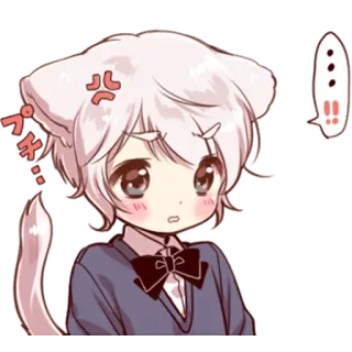 ☹️ プチ… Anime, Katze, wütend, kawaii, süß, Junge telegram sticker