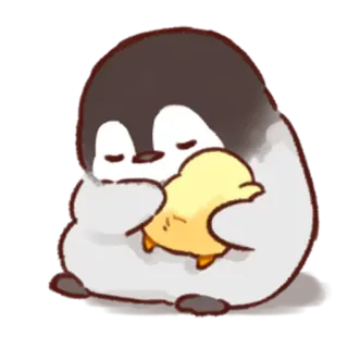 💛 เพนกวิน, ลูกเจี๊ยบ, น่ารัก, สัตว์, การ์ตูน telegram sticker