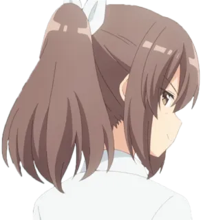 😏 动漫, 女孩, 马尾辫, 卡通, 角色 telegram sticker