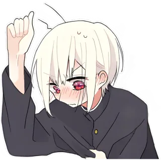 😤 Ragazza anime, Arrossire, Carino, Anime telegram sticker