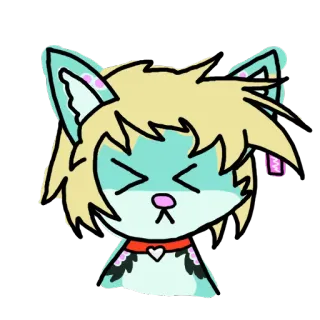 💖 kot, kawaii, naklejka, kreskówka, zwierzę, uroczy whatsapp sticker