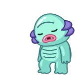 😪 cartoon, monster, sleepy, cute, character telegram sticker