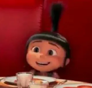 😄 Agnes Despicable Me cartoon, girl, character, movie, animation, smiling telegram sticker