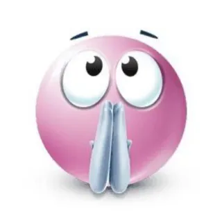 🙏 表情符号, 恳求, 乞求, 粉色, 可爱, 手 telegram sticker