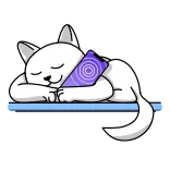 📱 cat, sleeping, animal, cute, relaxed, rest, nap telegram sticker