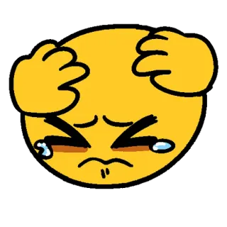 ❤️ Emoji, Triste, Chorando, Irritado, Emocional, Aflito telegram sticker