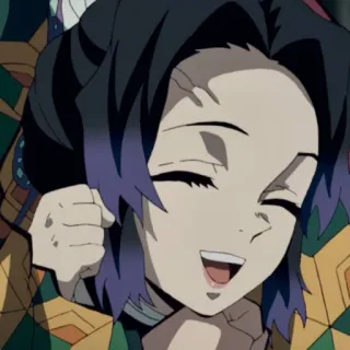 🦋 Shinobu Kocho Demon Slayer Anime, Demon Slayer, Shinobu Kocho, Manga, Dessin animé, Souriant telegram sticker