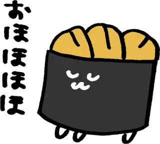 😃 Sushi, Gato, Comida, Desenho animado, Fofo, Animal whatsapp sticker