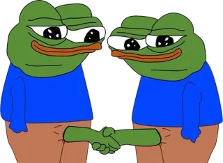 🤝 Pepe the Frog Pepe, Kikker, Meme, Internet cultuur whatsapp sticker