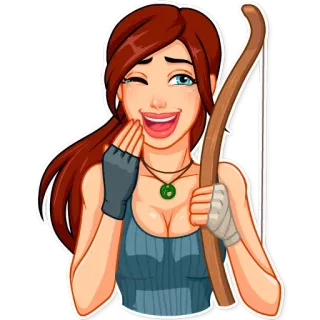 😂 vrouw, glimlachend, cartoon telegram sticker