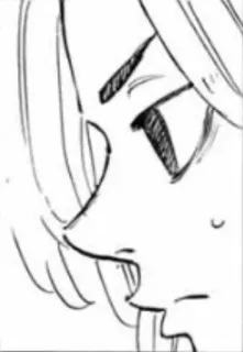 🪦 Anime, Manga, Schizzo, Viso, Ritratto telegram sticker