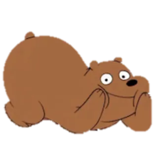 🐼 Grizzly Bear We Bare Bears Desenho animado, Urso, We Bare Bears, Grizzly, Fofo, Engraçado telegram sticker