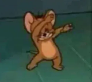 🕺 Jerry Cartoon, Maus, Lustig, Figur telegram sticker