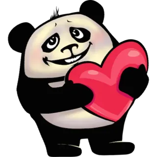😍 Cartoon, Hart, Liefde, Schattig, Lachend, Personage telegram sticker