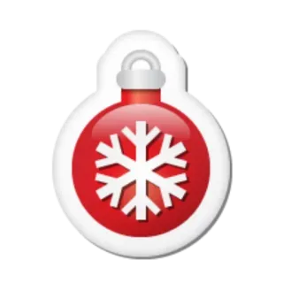 ❄ ornamento, natal, floco de neve, vermelho, inverno, decoração, feriado telegram sticker