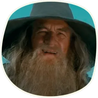 😃 Gandalf Lord of the Rings 마법사, 톨킨, 판타지, 마법 telegram sticker