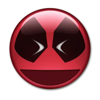 😆 Deadpool marvel, hero, comic, masked, red, character telegram sticker