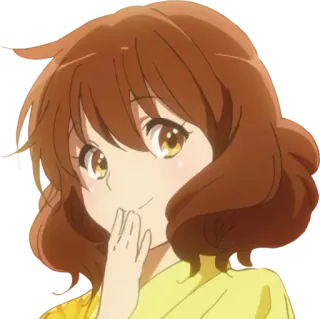 😂 Anime, Cartone animato, Carino, Ragazza, Sorridendo, Personaggio telegram sticker