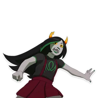 ❗️ Vriska Serket Homestuck Homestuck, Вриска Серкет, Тролль, Персонаж, Фанатское творчество telegram sticker